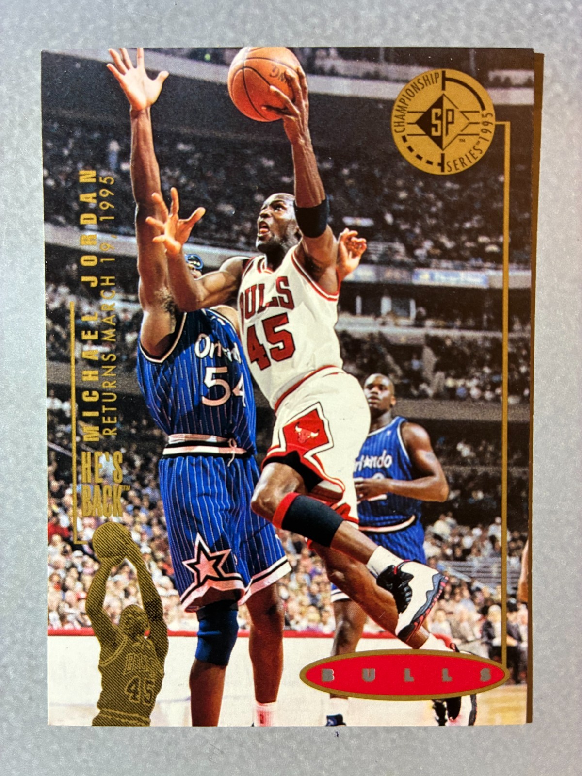 1994 Upper Deck 94-95 HE\'S BACK REPRINTS #41 MICHAEL JORDAN 1994 SP CHAMPIONSHIP 1994 Upper Deck 94-95 HE\'S BACK REPRINTS #41 MICHAEL JORDAN 1994 SP CHAMPIONSHIP