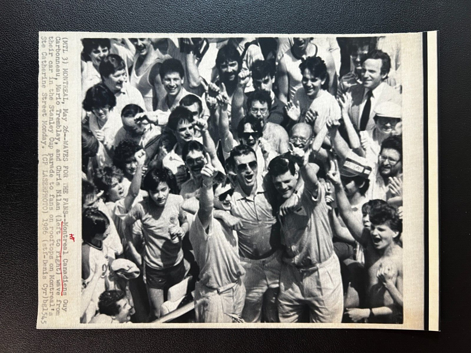 1986 Montreal Canadiens Stanley Cup Parade Type 3 7.25x10 Original Photo