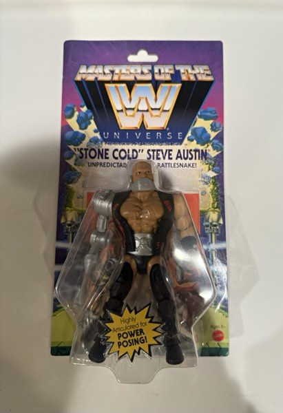 Mattel Masters of the WWE Universe Stone Cold Steve Austin Figure + Sheet Mattel Masters of the WWE Universe Stone Cold Steve Austin Figure + Sheet