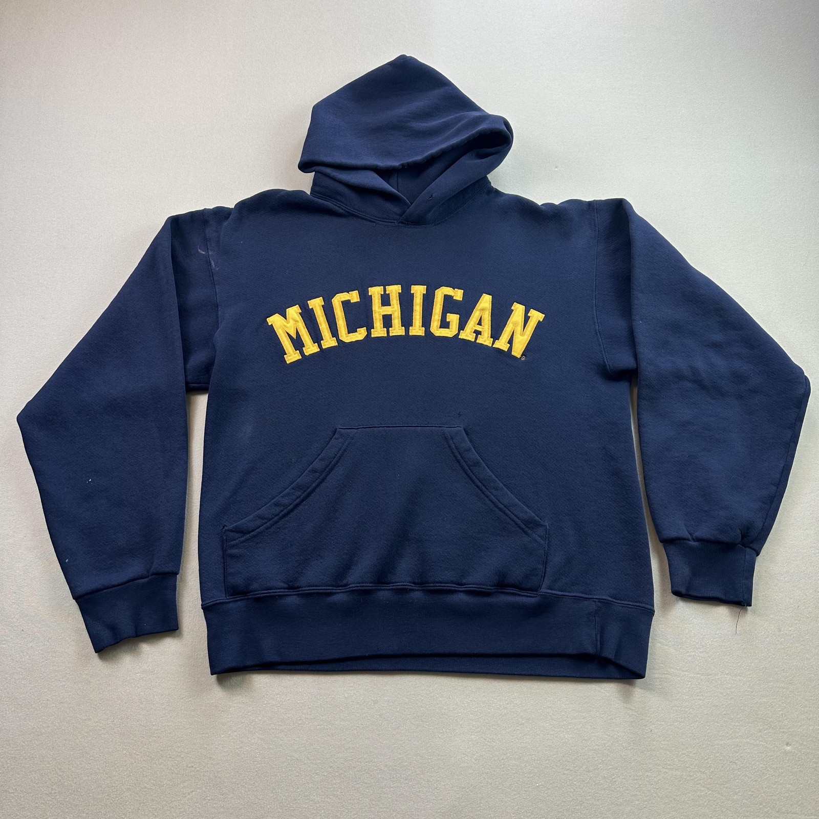 Vintage Michigan Wolverines Hoodie Sweatshirt Mens Small Blue University USA 90s