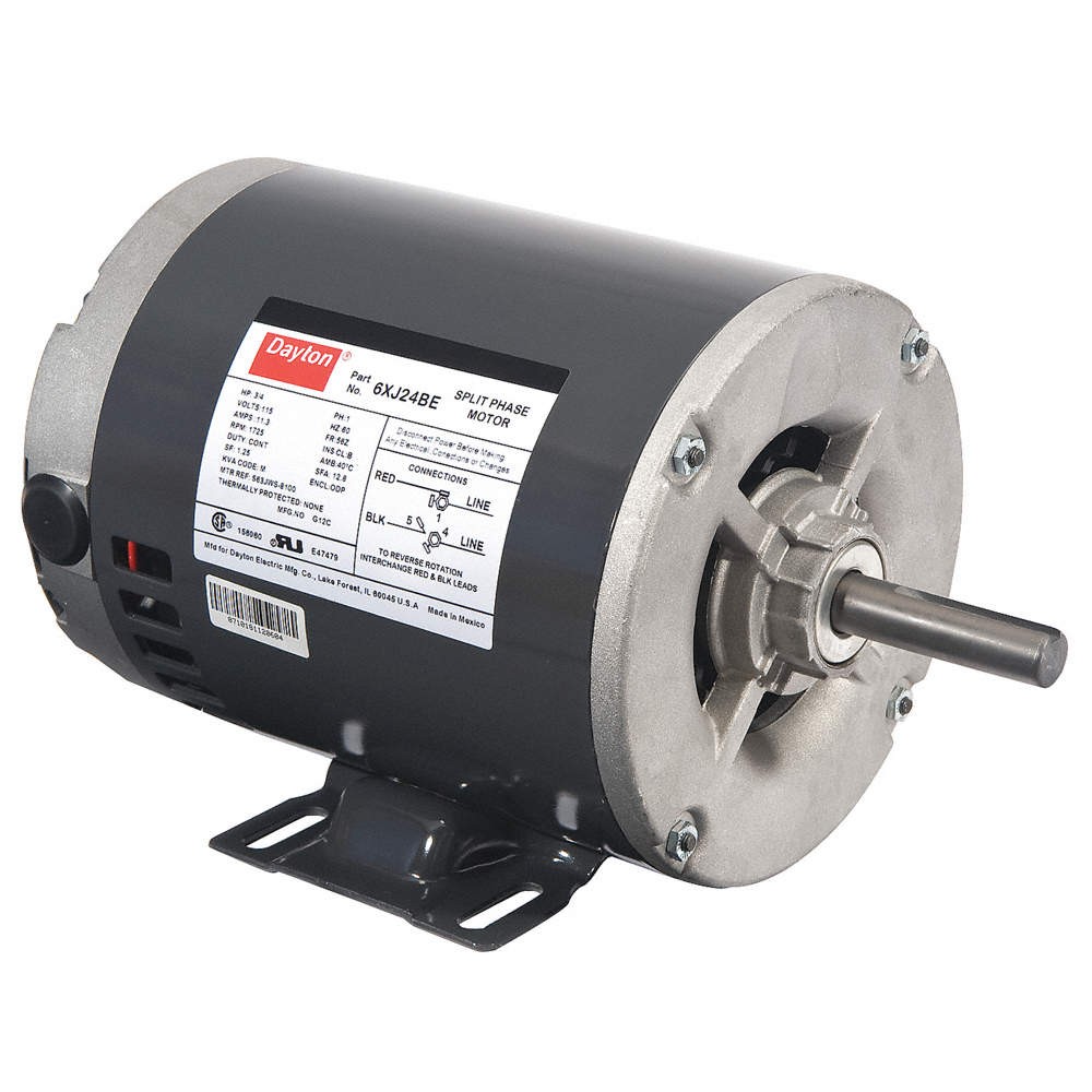 DAYTON 6XJ24 GP Motor,3/4 HP,1,725 RPM,115V AC,56Z 6XJ24