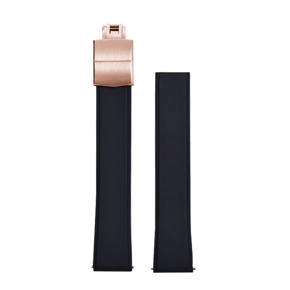 19mm-22mm Unisex FKM Watch Strap Butterfly Buckle Quick Release CTS Wrist Band