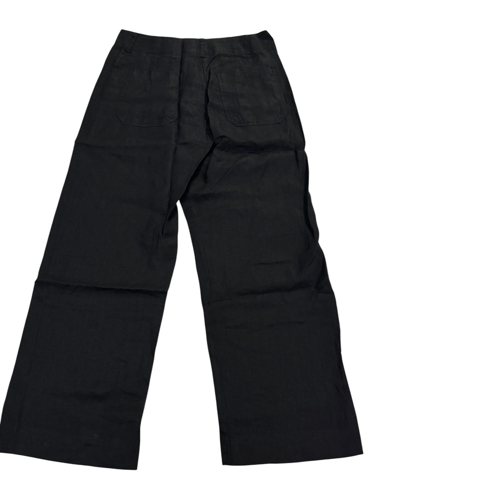 Quince 100% European Linen Patch Pocket Wide Leg Pants Women\'s Size 6 Black NWT Quince 100% European Linen Patch Pocket Wide Leg Pants Women\'s Size 6 Black NWT