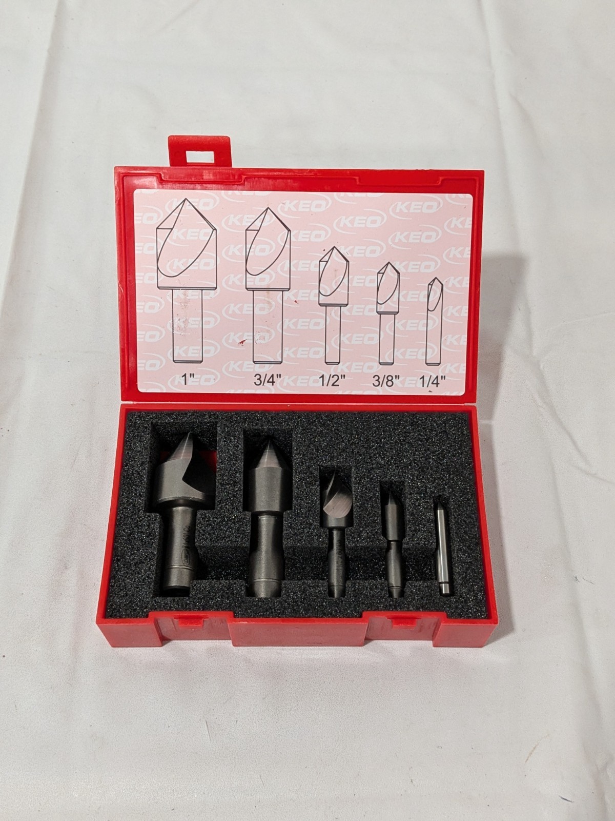 Keo Countersink Set: 5 Pc, 1/4 to 1\