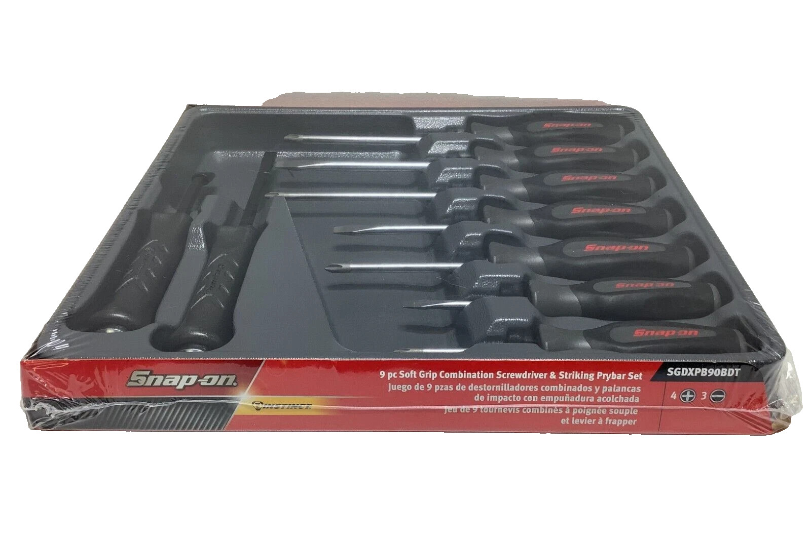 Snap-on 9pc Grey Screwdriver Striking Prybar & Chisel Set SGDXPB90BDT NEW USA Snap-on 9pc Grey Screwdriver Striking Prybar & Chisel Set SGDXPB90BDT NEW USA