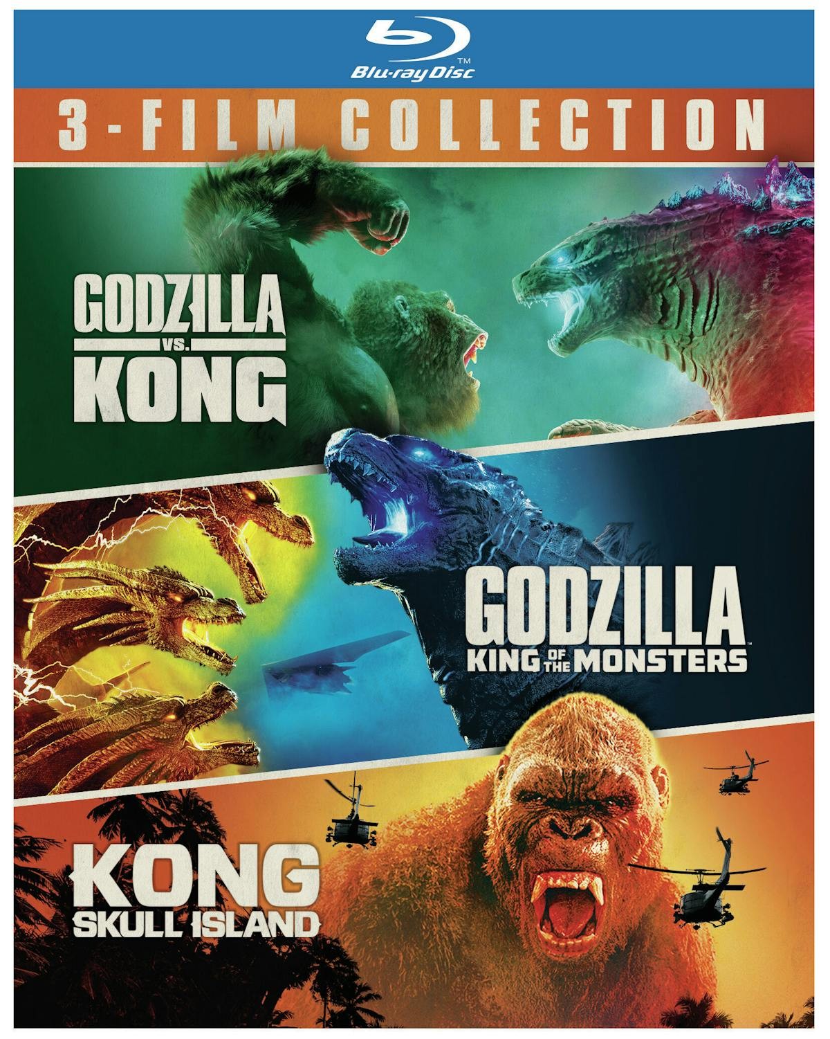 Godzilla / Godzilla King of the Monsters / Kong Skull Island Blu-ray NEW