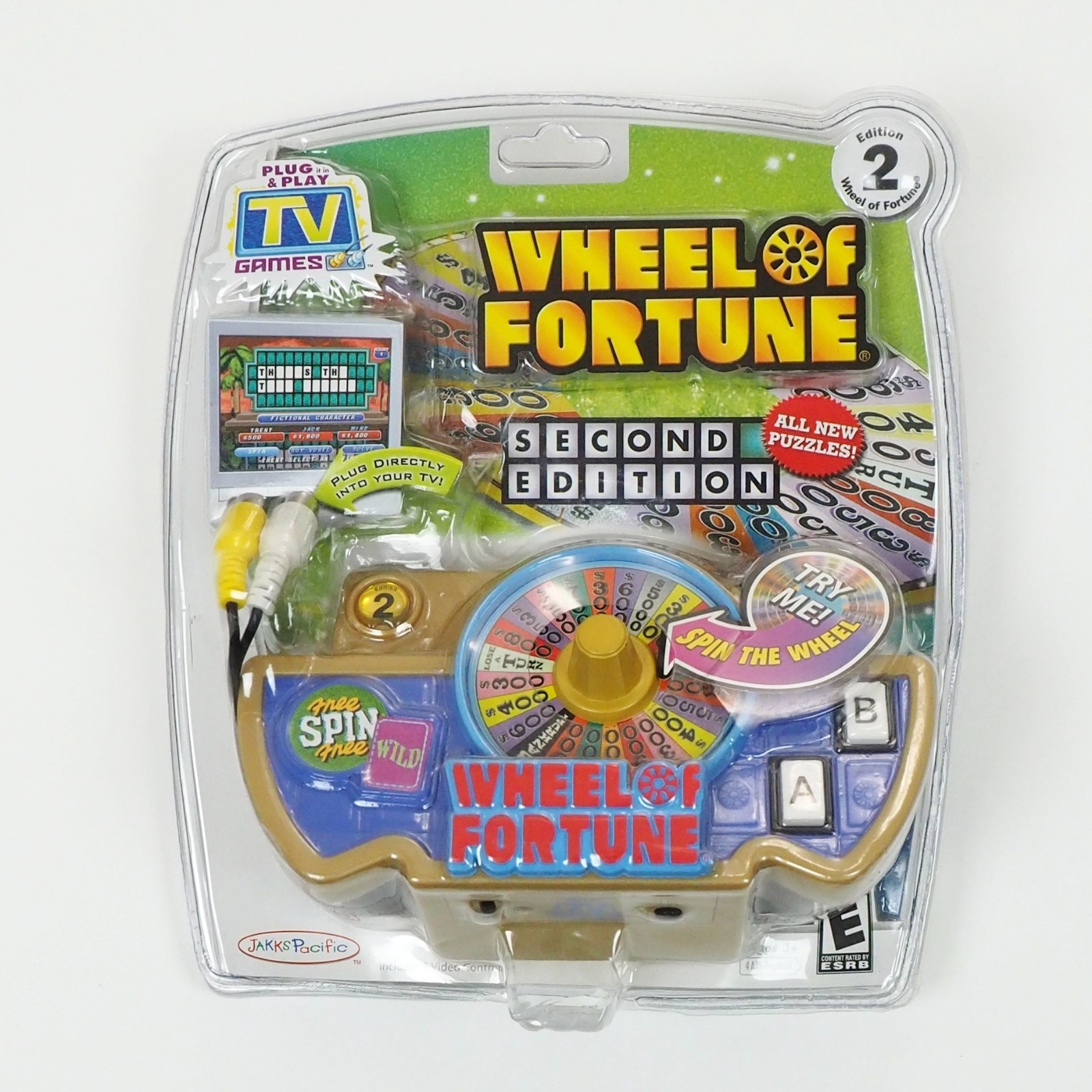 Wheel of Fortune Plug & Play TV Game 2nd Edition Jakks Pacific 2007 New Sealed