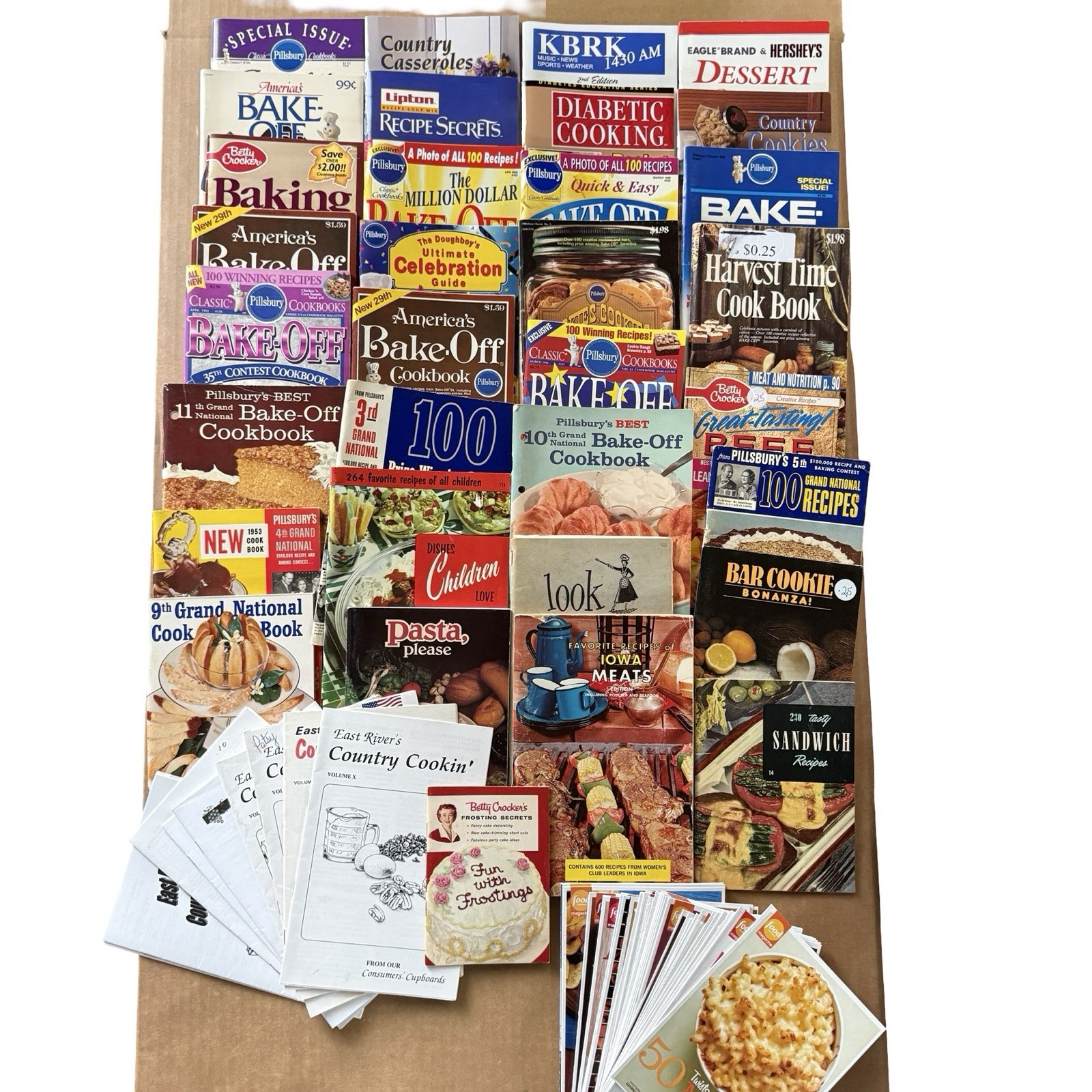 Huge Lot 50+ Vintage Cookbooks Pillsbury Bake-Off Betty Crocker & More