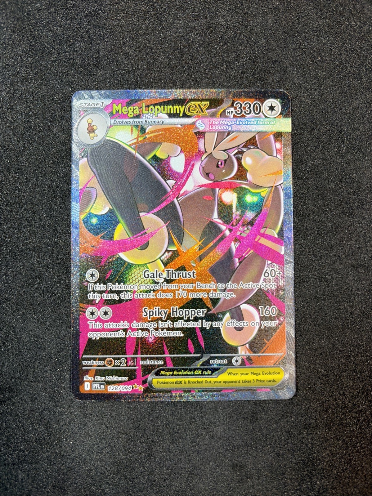 Mega Lopunny ex 128/094 Me02: Phantasmal Flames Holo