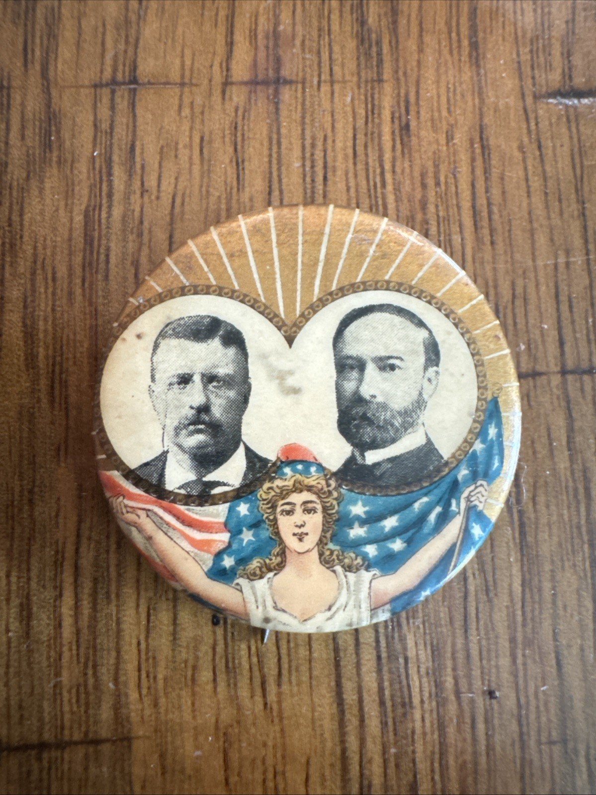 1904 Jugate Roosevelt Fairbanks Campaign Pinback Button 1904 Jugate Roosevelt Fairbanks Campaign Pinback Button