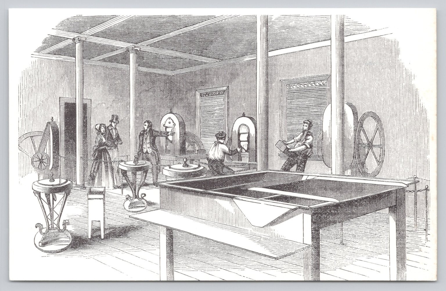 US Mint Philadelphia 1836 Milling Coining Room Numismatic Postcard 1985