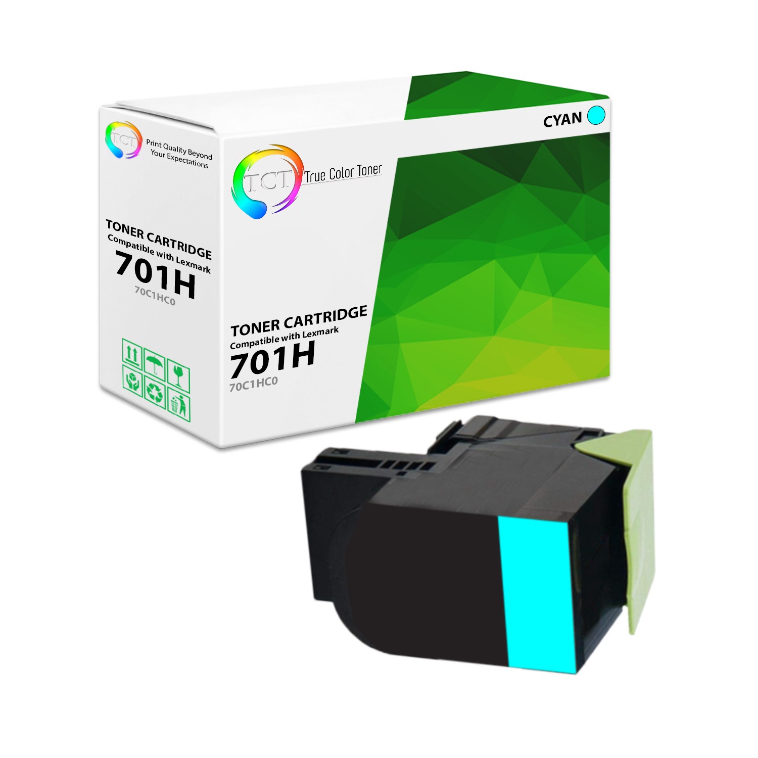 TCT 701H 70C1HC0 Cyan For Lexmark CS310 CS410 CS510 Prem Compatible Toner