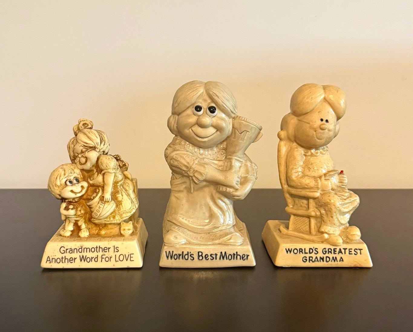 Russ Berries Vintage Figurines Lot of 3 1970s Mother Grandma Russ Berries Vintage Figurines Lot of 3 1970s Mother Grandma