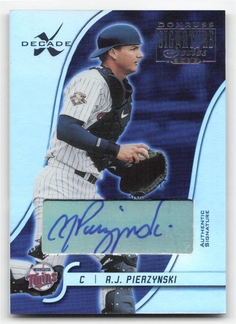 2003 Donruss Signature #5 A.J. Pierzynski Decade Proofs Auto 05/10 Made - Twins