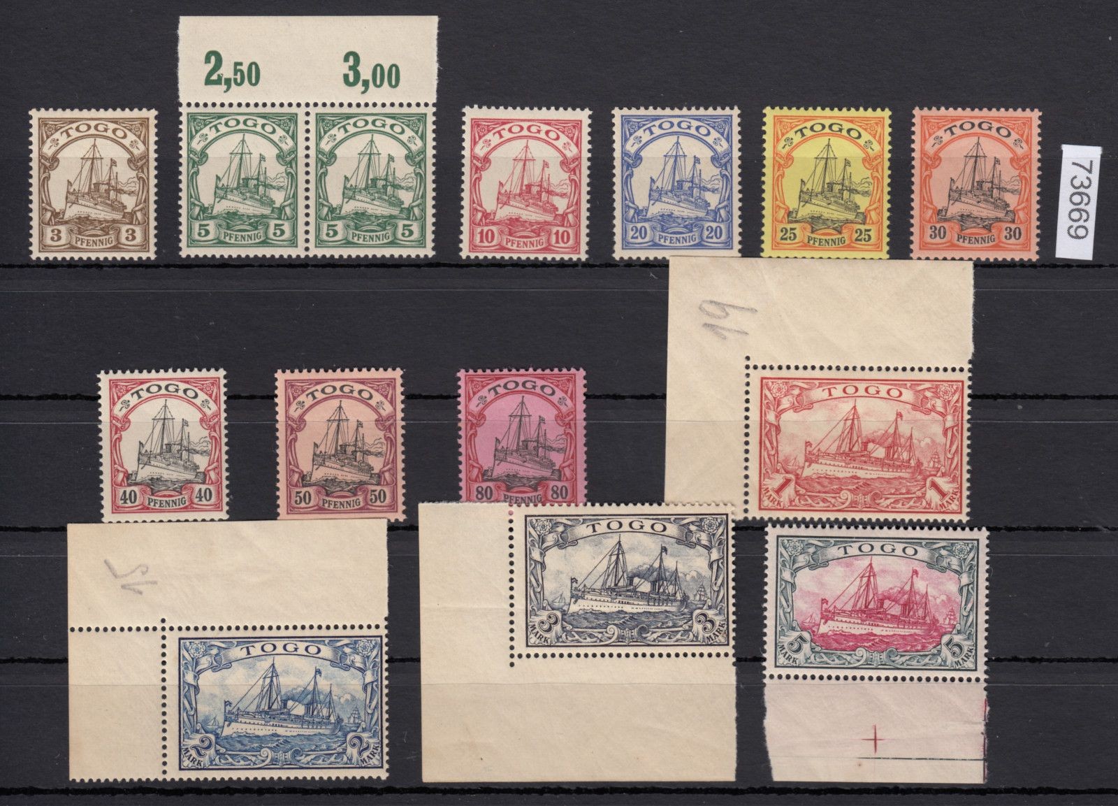 Colonies Togo 1900, Mich.-No.: 7-19 **