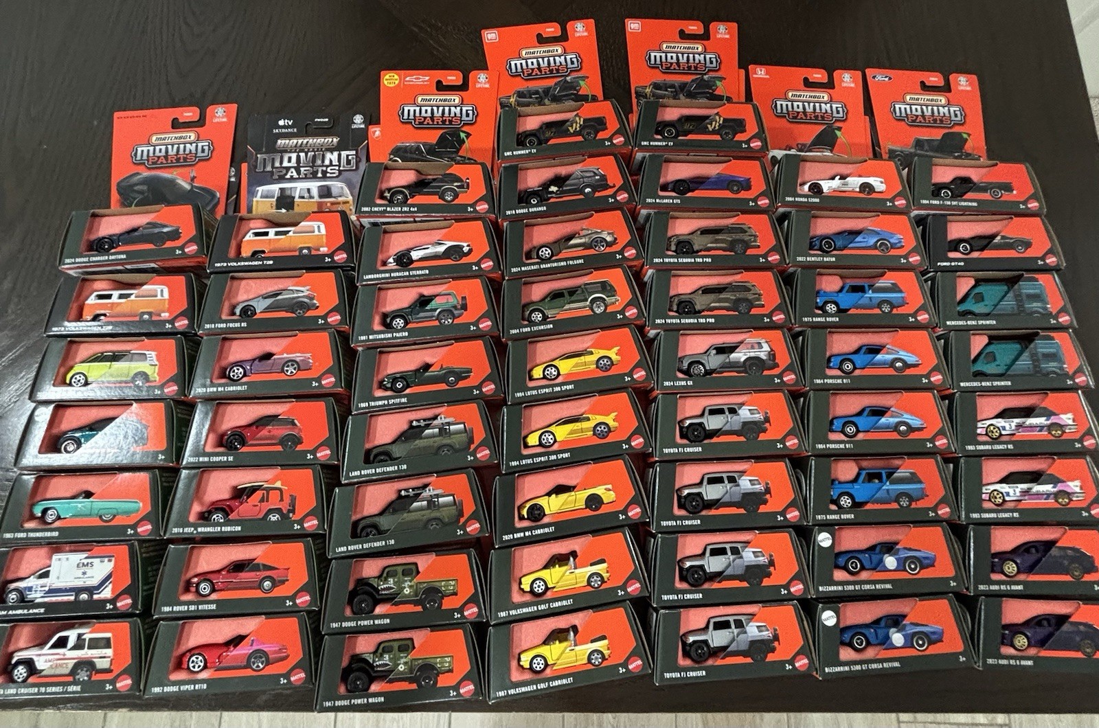 Matchbox Moving Parts Mega Lot 456 Cars Toyota, Audi, lambo,Porsche,Subaru, ford
