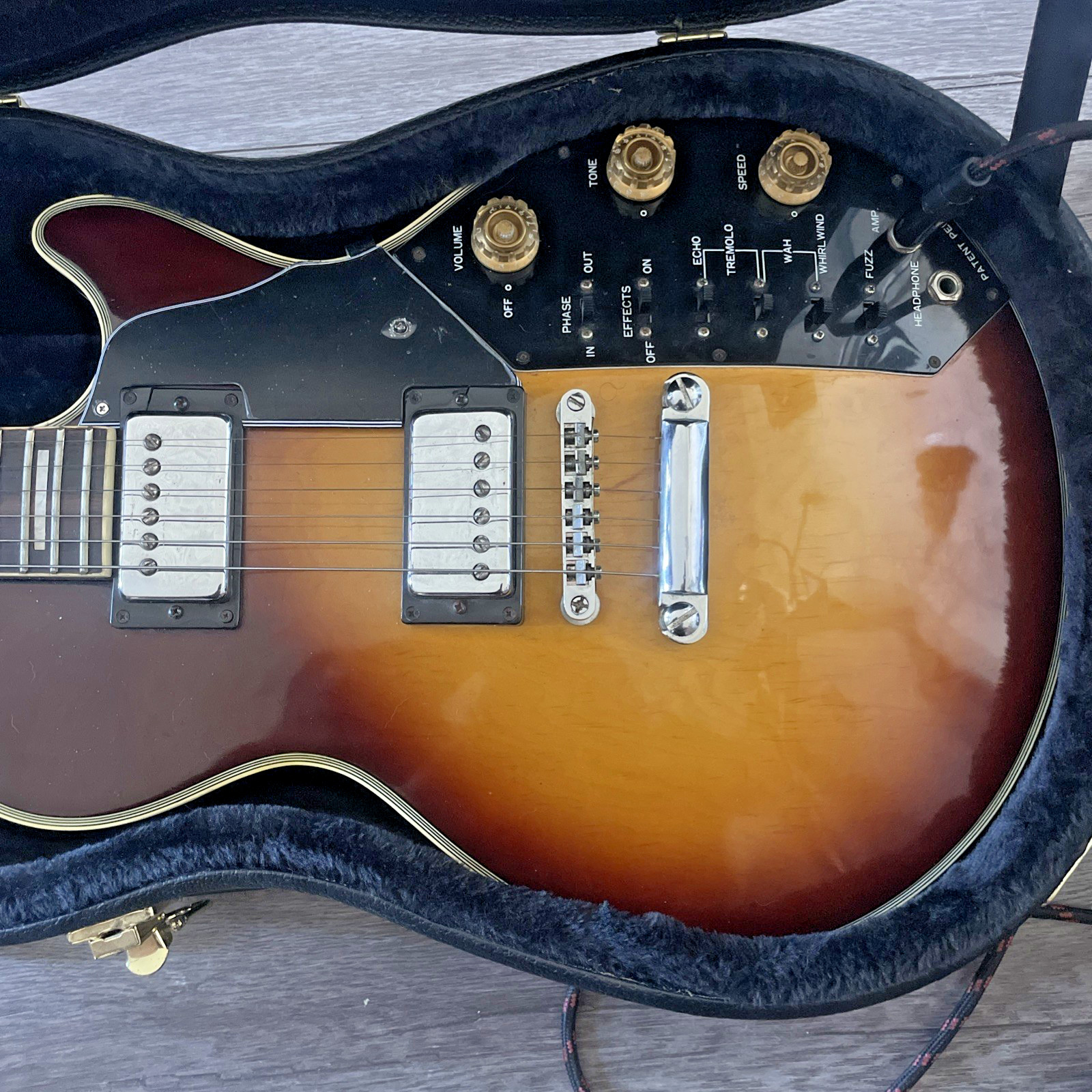 Vintage 1970's Kay/Univox Effector LP model electric guitar with hardcase Japan Vintage 1970's Kay/Univox Effector LP model electric guitar with hardcase Japan