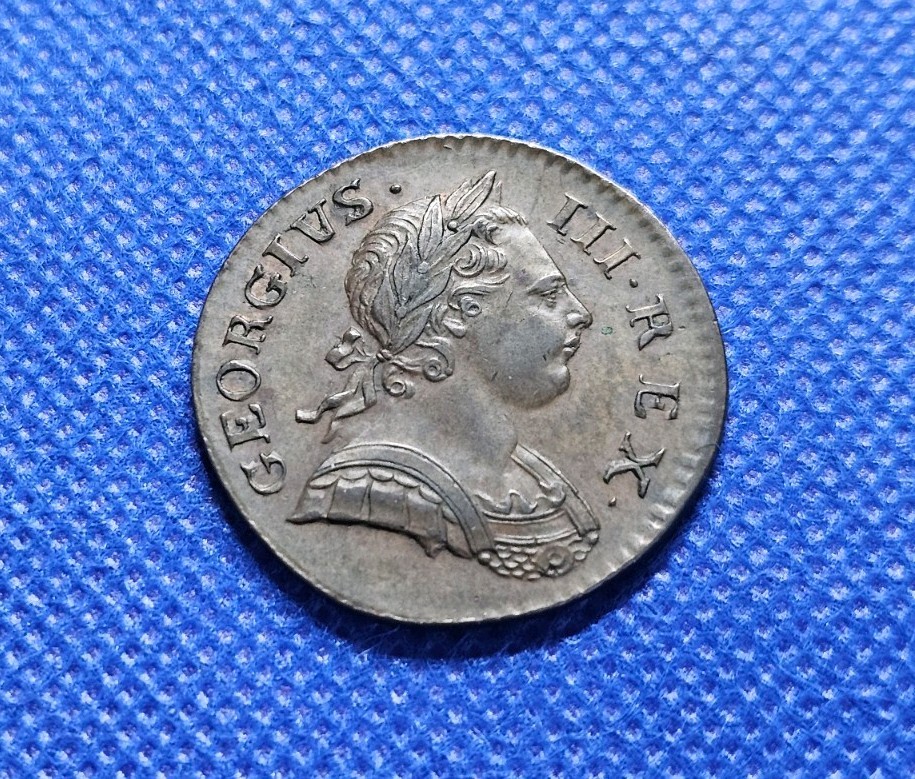 1771 Halfpenny George III British Copper Coin