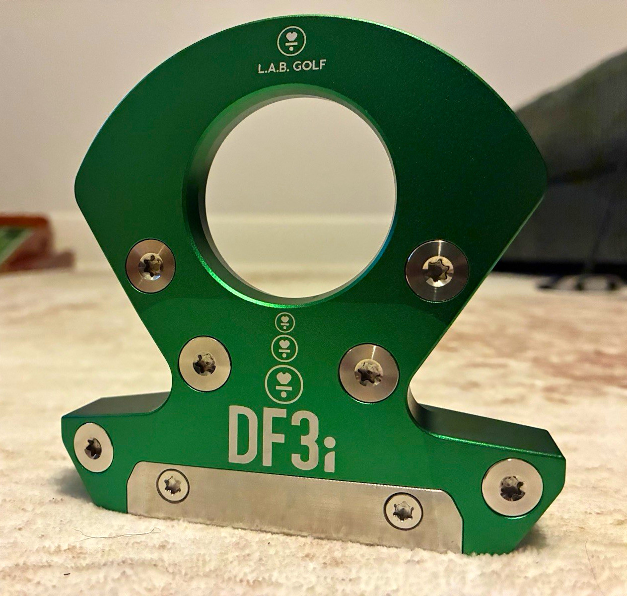 L.A.B. Golf DF3i Putter Green Head Black ACCRA Shaft
