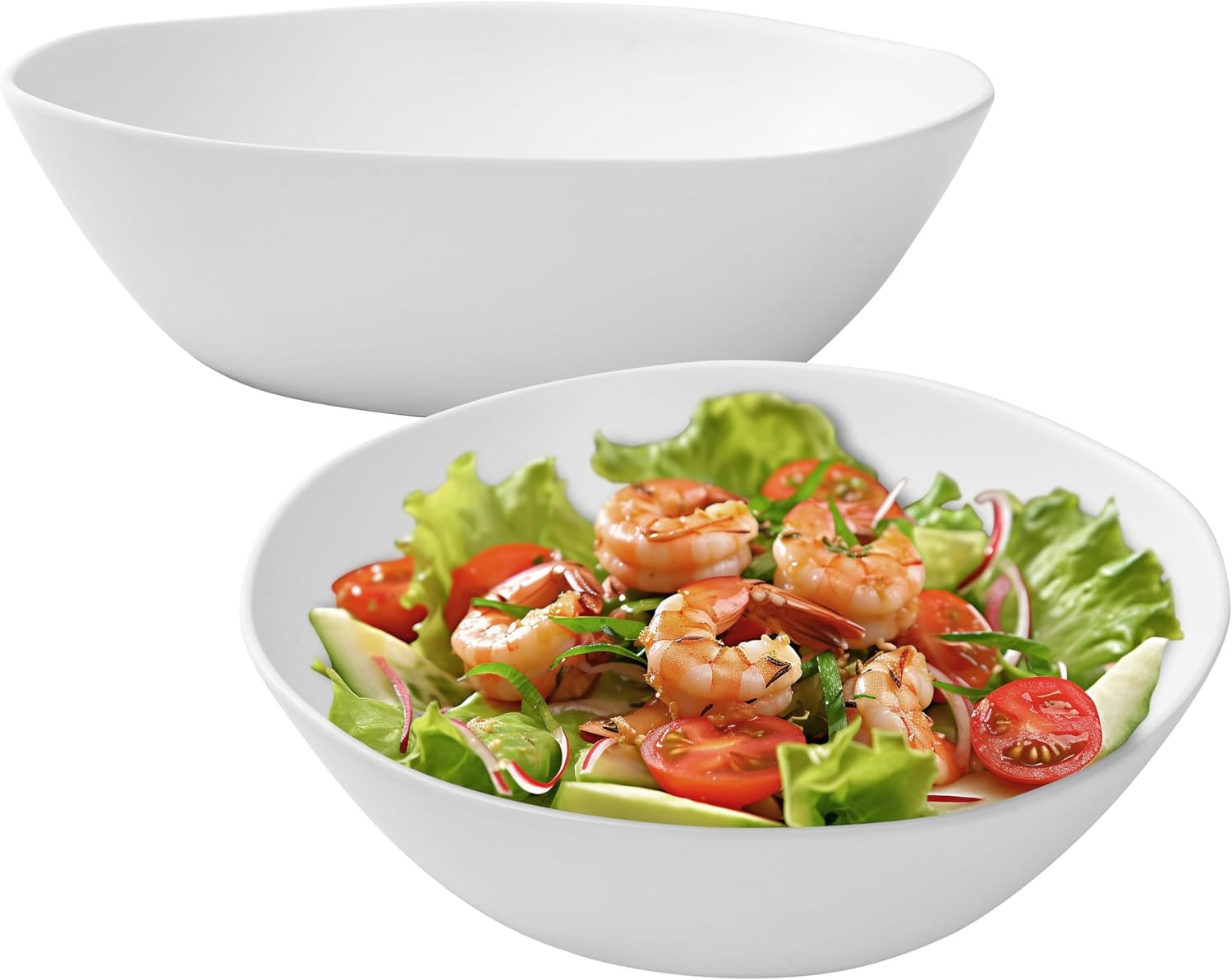 Melamine Serving Bowl, 2 Pack 12 Inch Fruit Salad Bowls, 130 Oz Pasta Bowls Set 