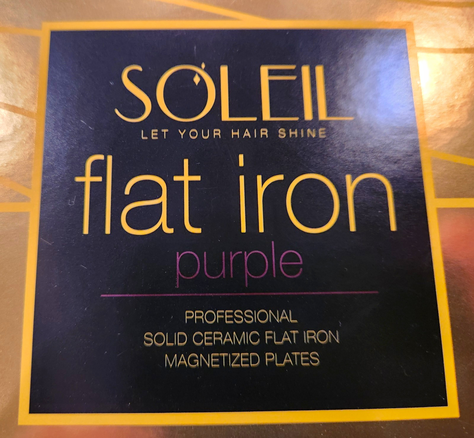Soleil Flat Iron Purple Straightener, Ceramic Plates, Dual Voltage