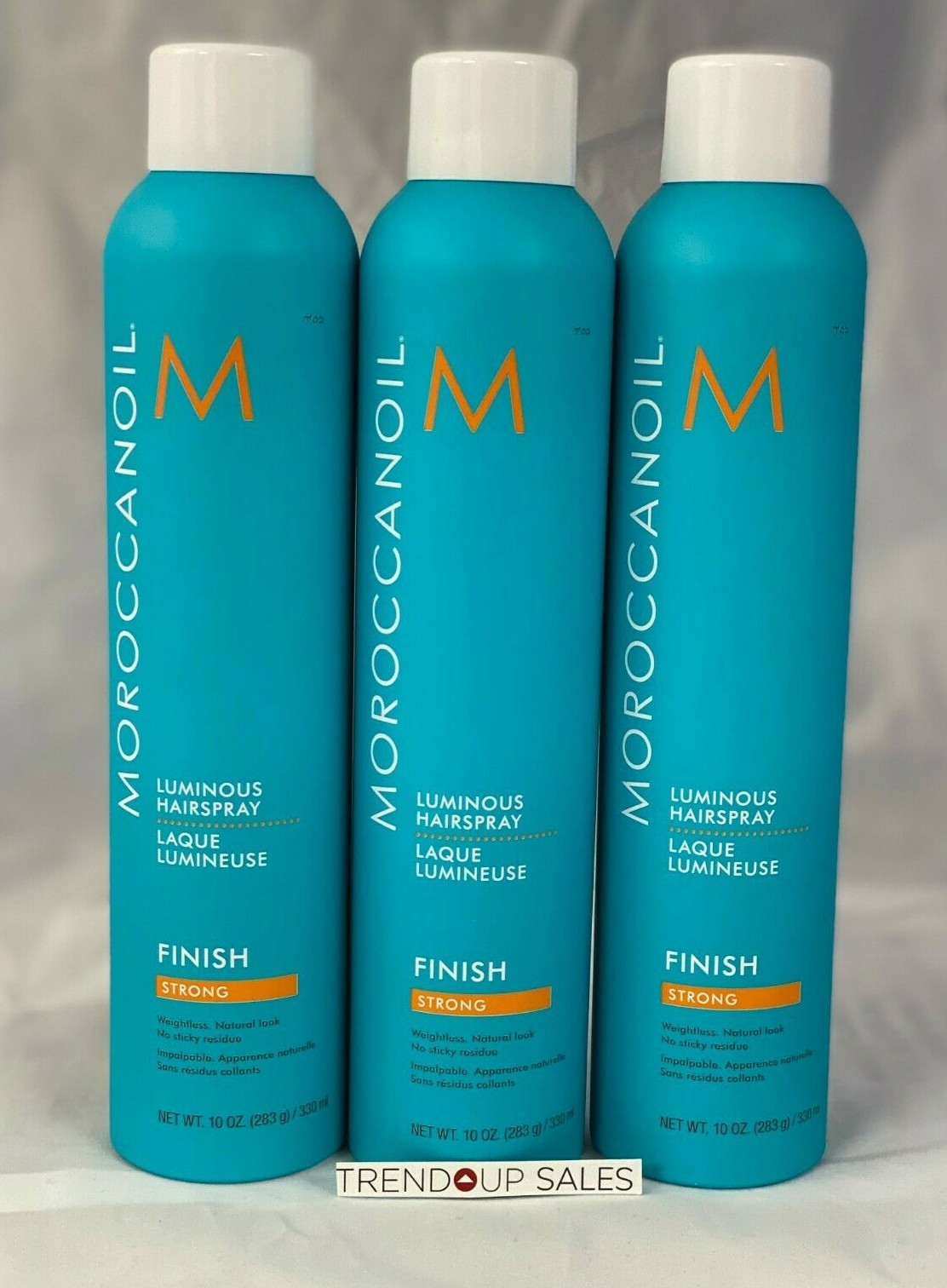 MoroccanOil Luminous Hairspray  STRONG  Hold  10 oz -  PACK OF 3   GUARANTEED