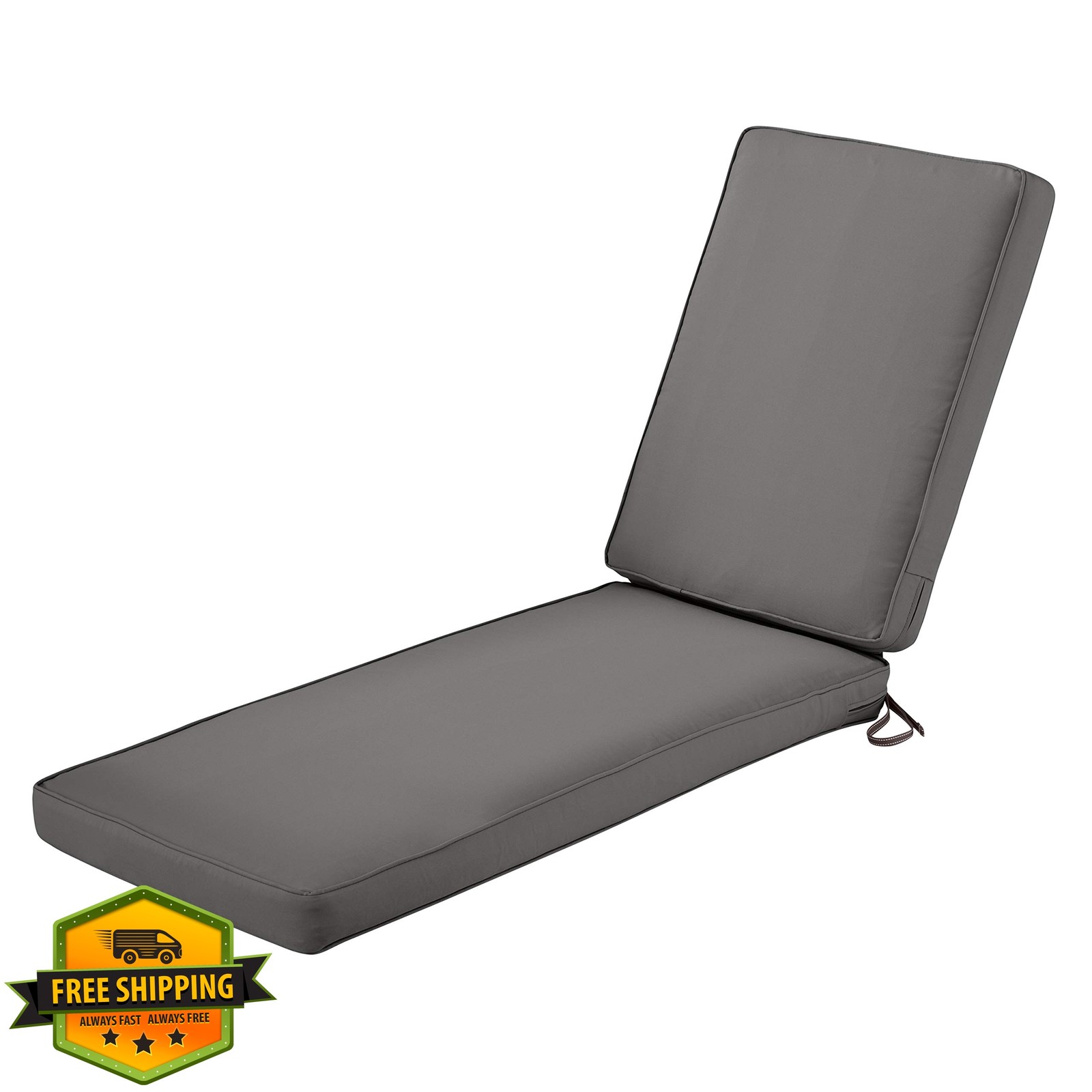 Classic Accessories Light Charcoal Chaise Cushion 74x23x3\