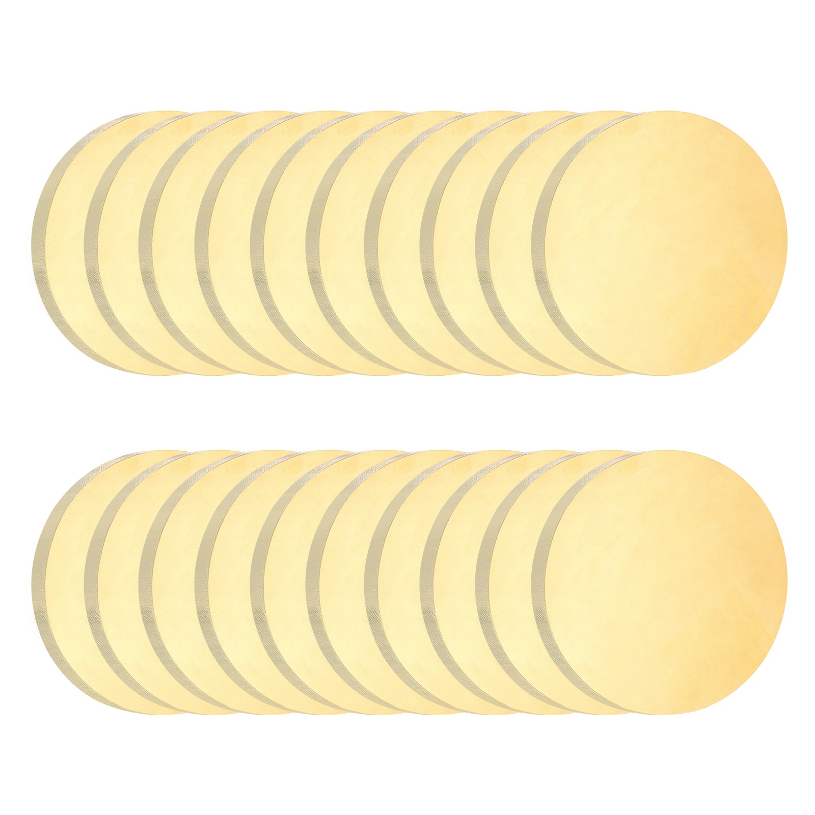 20Pcs Brass Round Plate 0.03\