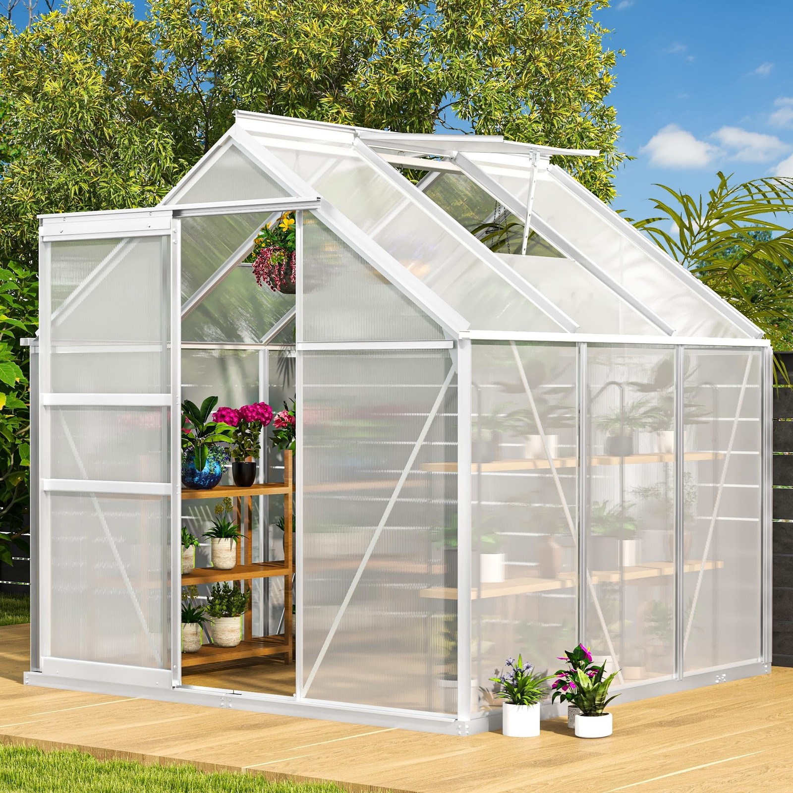 Greenhouse 6x6/6x8/6x10/8x6/8x10ft Sliding Door Vents