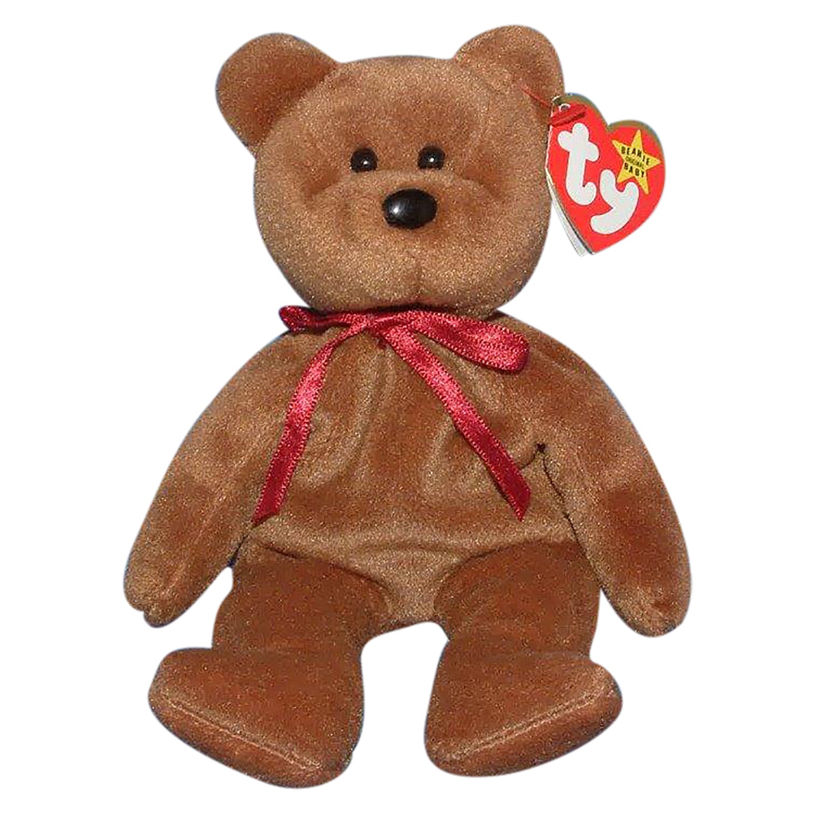 Ty Beanie Baby Teddy - MWMT (Bear Brown New Face 1995) Ty Beanie Baby Teddy - MWMT (Bear Brown New Face 1995)