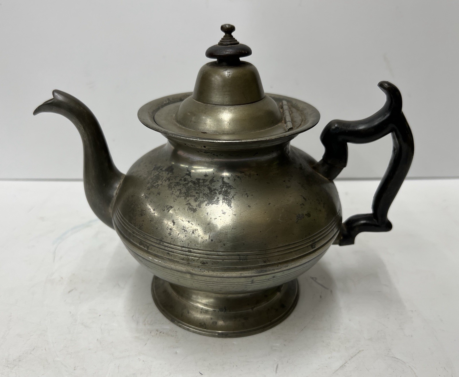 Vintage R. Gleason Pewter Tea Pot ca. 1840