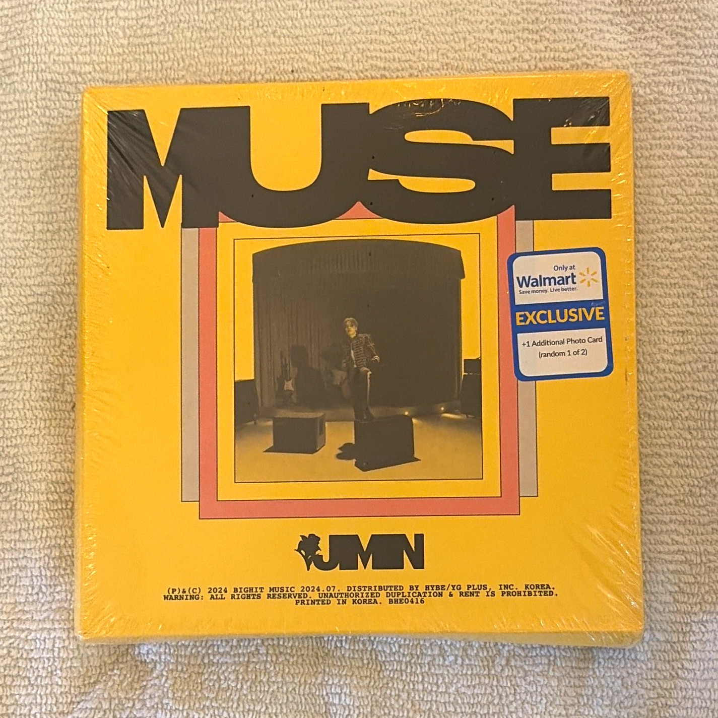 Jimin MUSE CD Album Sealed 2024 BIGHIT MUSIC K-Pop Yellow Sleeve Jimin MUSE CD Album Sealed 2024 BIGHIT MUSIC K-Pop Yellow Sleeve