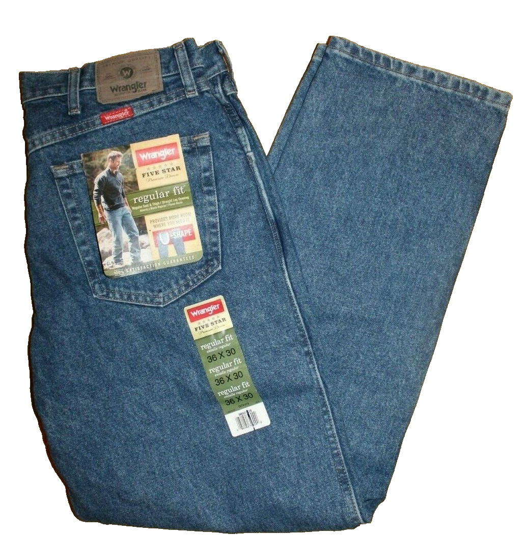 Vtg Mens Wrangler Work Jeans Regular Fit 36x30 Cowboy Ranch 36 30 NWT NEW NOS