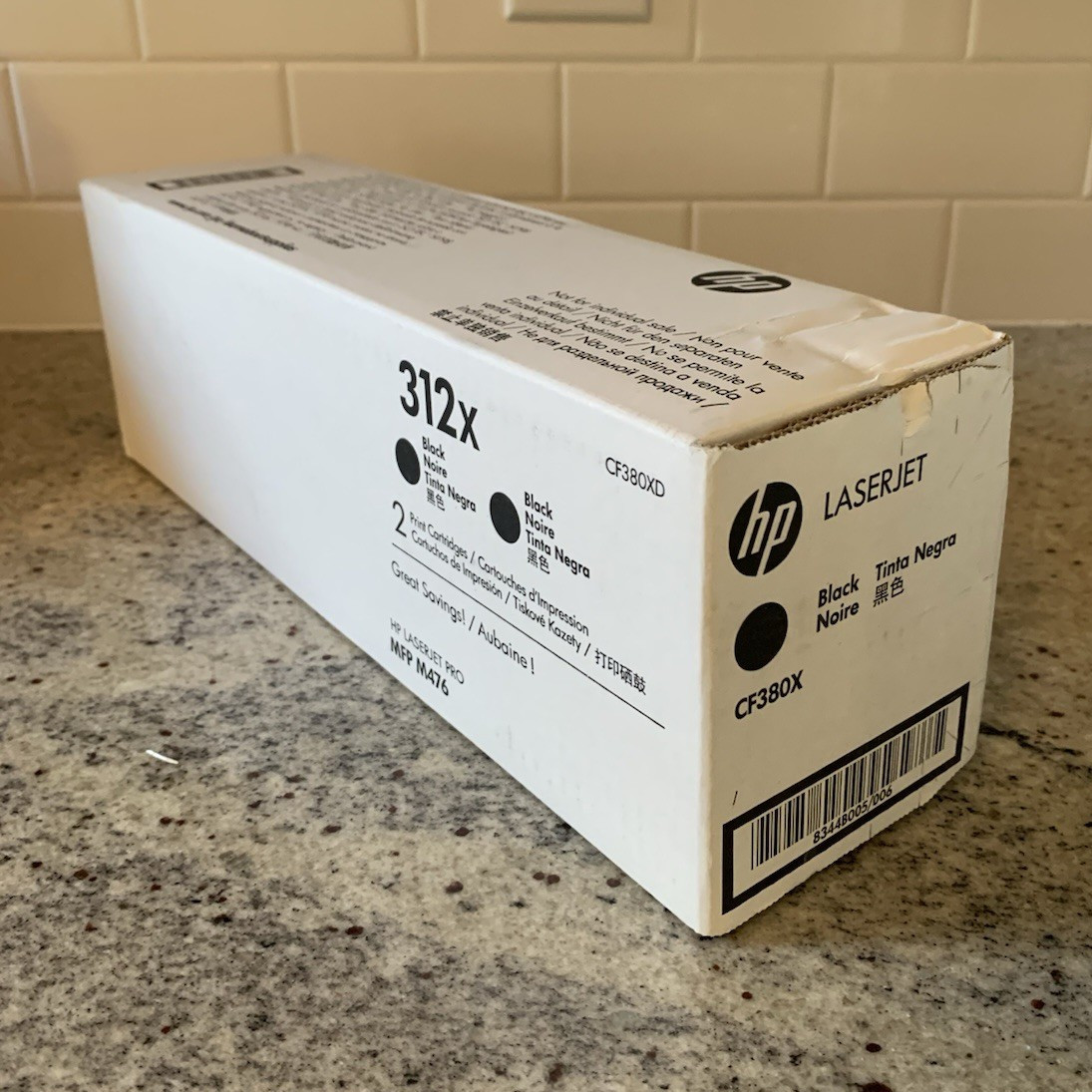 HP 312X Black Genuine LaserJet Laser Toner Cartridge CF380X CF380XD