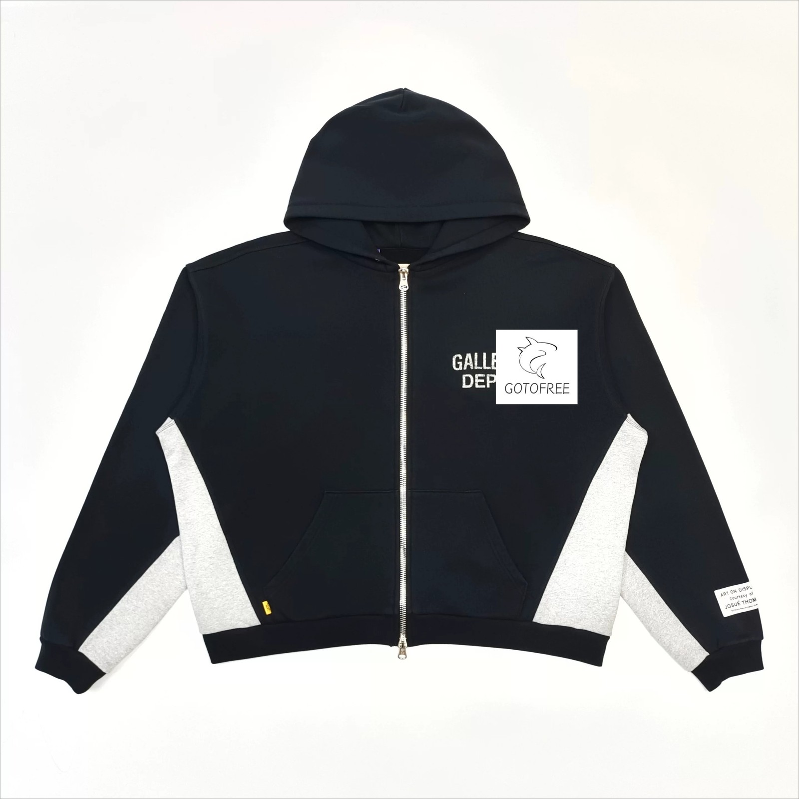 GOTOFREE AMERICAN HIGH STREET HOODIE HOODED UNISEX ZIP SWEATSHIRT COAT JACKET
