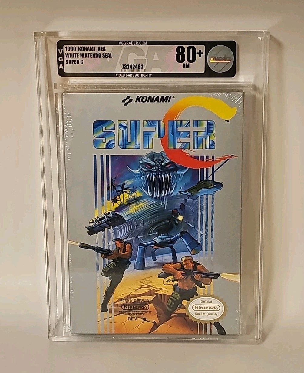 Super C Nintendo NES Sealed Graded 80+ NM 1990 Konami - Contra Series