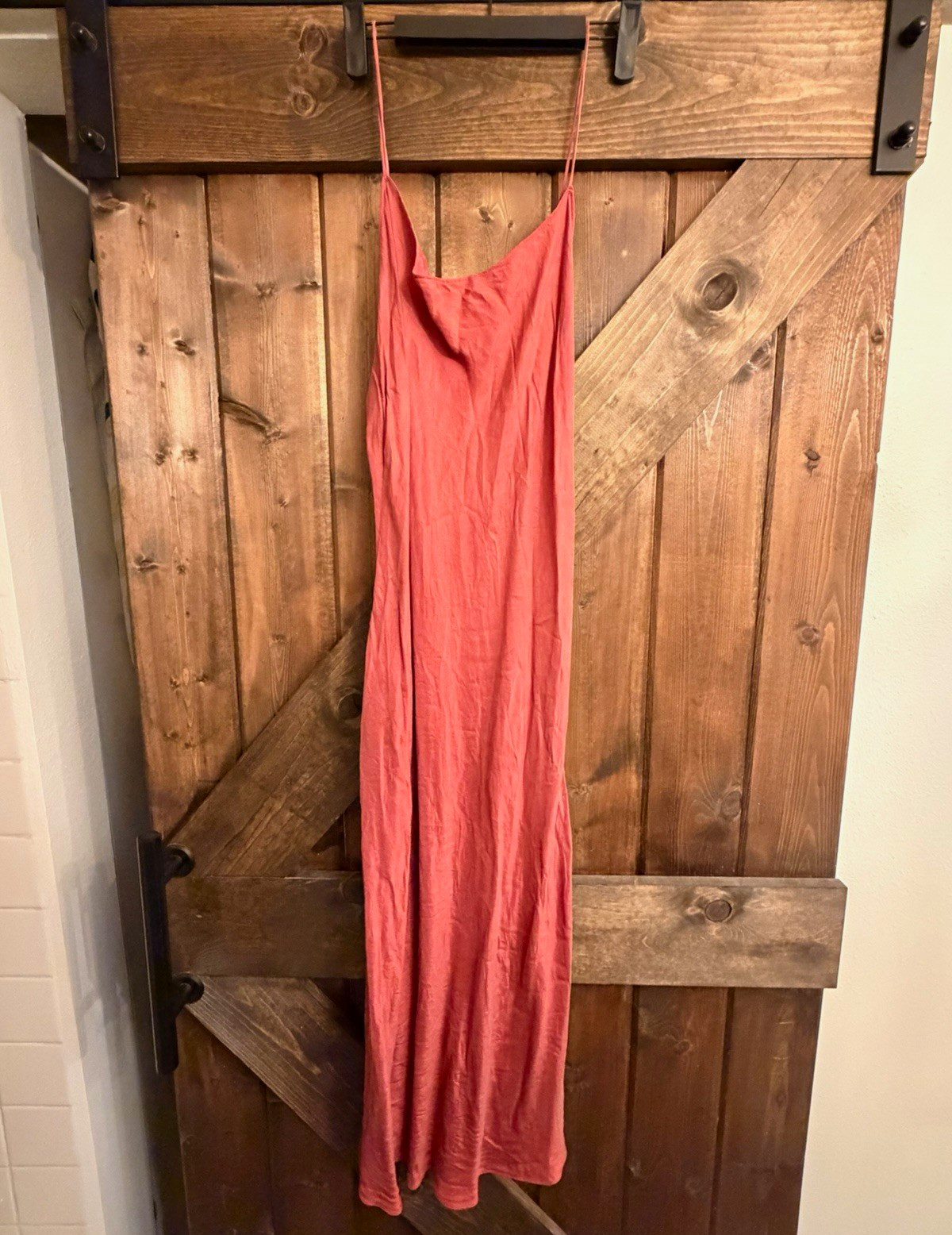 J.CREW Pink Satin Cupro Viscose Slip Midi Dress V-Neck Sleeveless Size 14