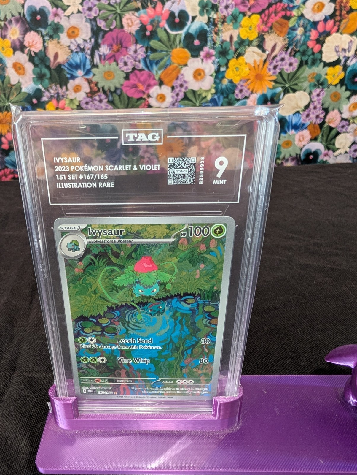 Pokémon TCG Ivysaur Illustration Rare #167/165 – TAG Graded 9 Mint (S&V 151)