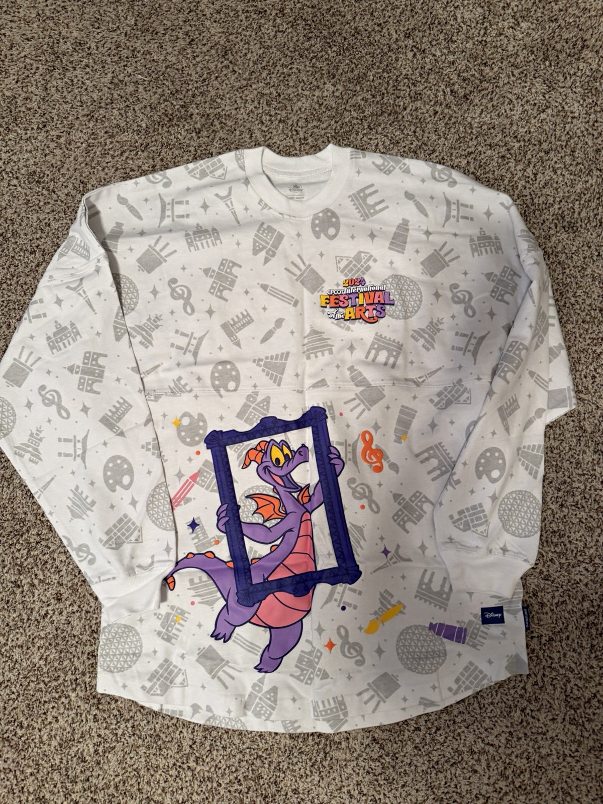 Disney EPCOT Festival of the Arts 2023 Figment Spirit Jersey Long Sleeve Small Disney EPCOT Festival of the Arts 2023 Figment Spirit Jersey Long Sleeve Small