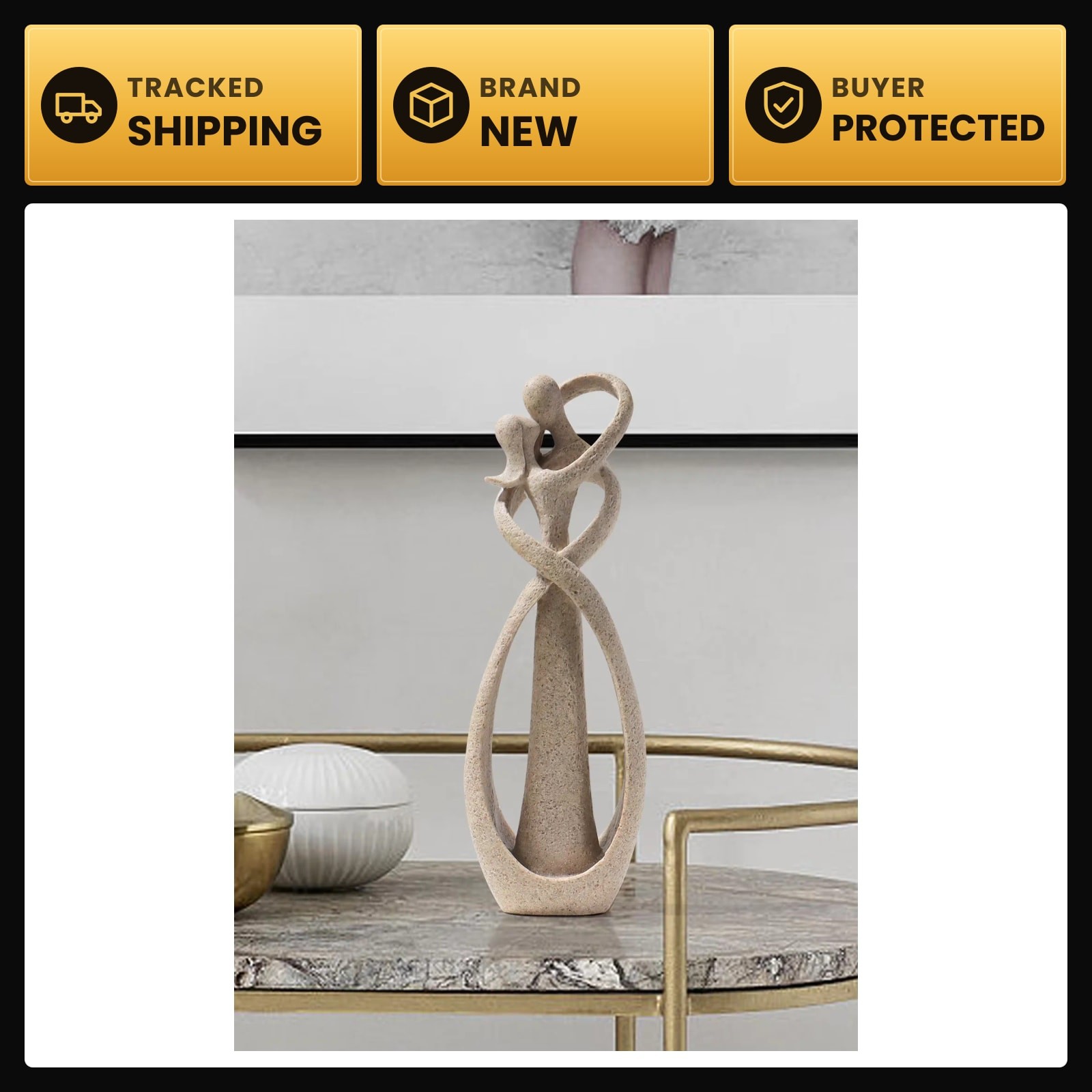 Nordic Style Creative Home Decor: Embracing Couple Sculpture for Office