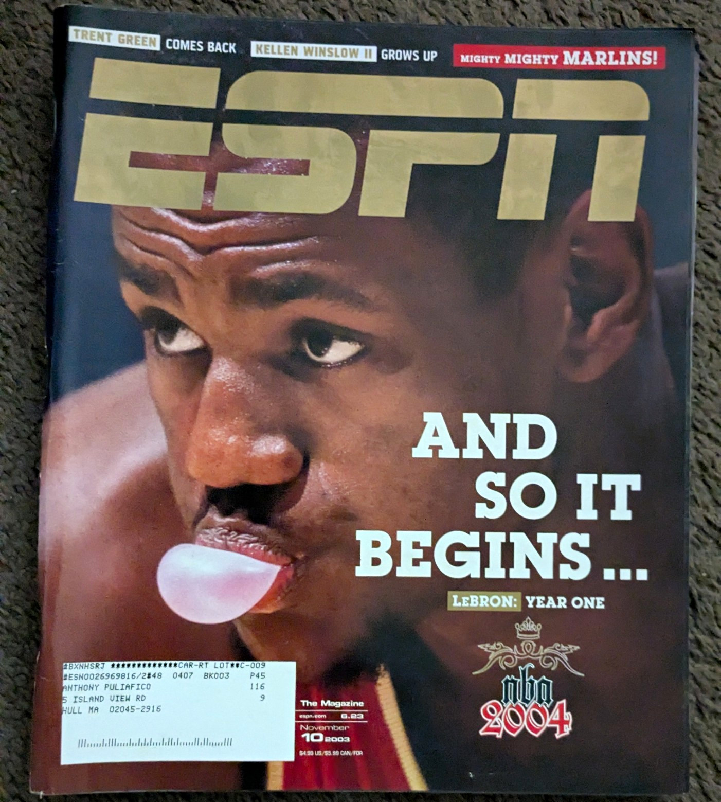 VINTAGE-ROOKIE/ LEBRON JAMES ESPN THE MAGAZINE \ VINTAGE-ROOKIE/ LEBRON JAMES ESPN THE MAGAZINE \