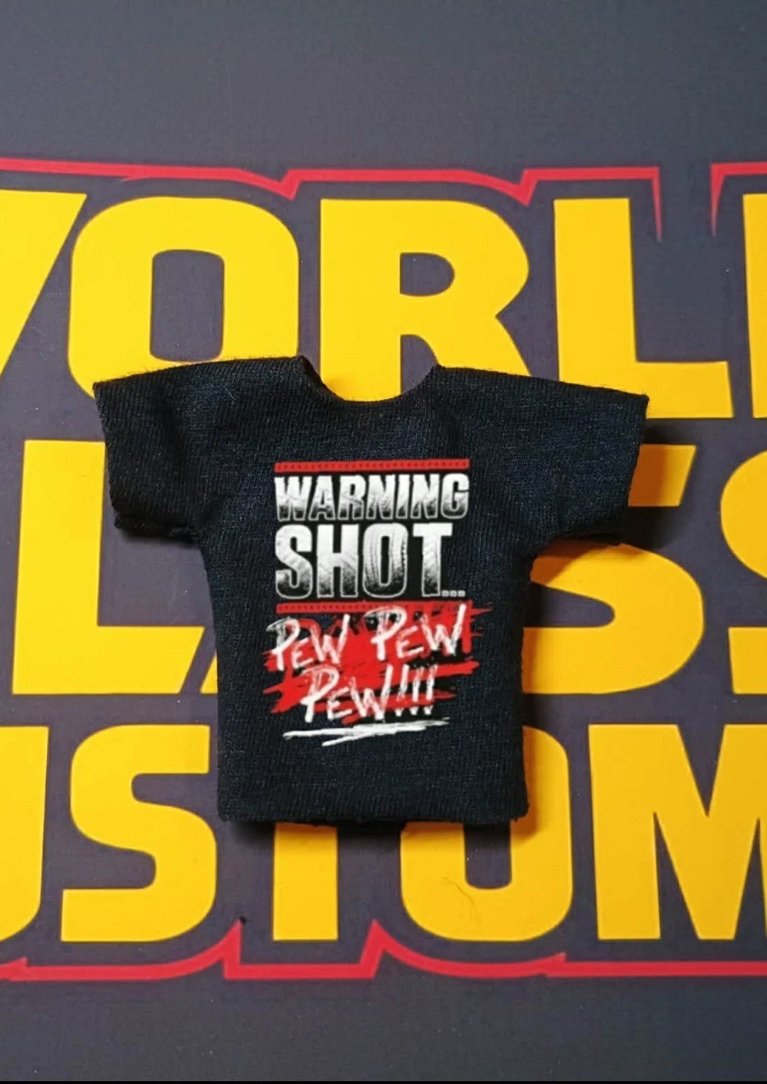 Custom Solo Sikoa Pew Pew Wrestling Shirt for WWE Mattel Action Figure NO FIGURE
