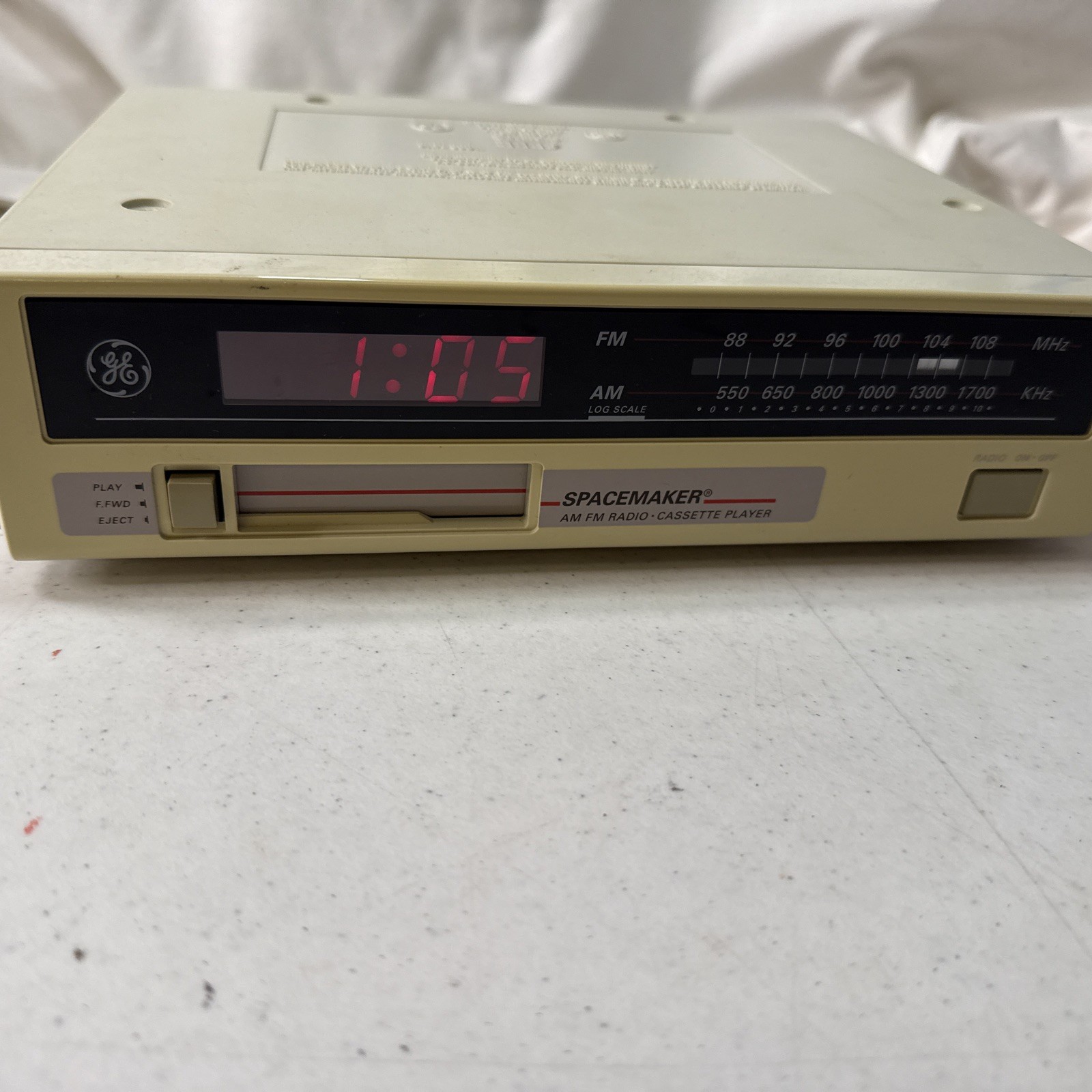 Vtg GE Spacemaker AM/FM Radio Cassette Player Under Cabinet 7-4260A TESTED