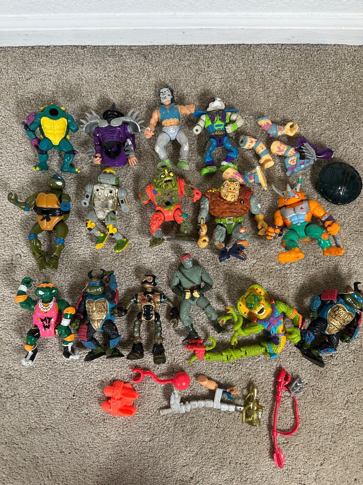 1980s 1990s VTG TMNT Teenage Mutant Ninja Turtles Action Figures Playmates Parts