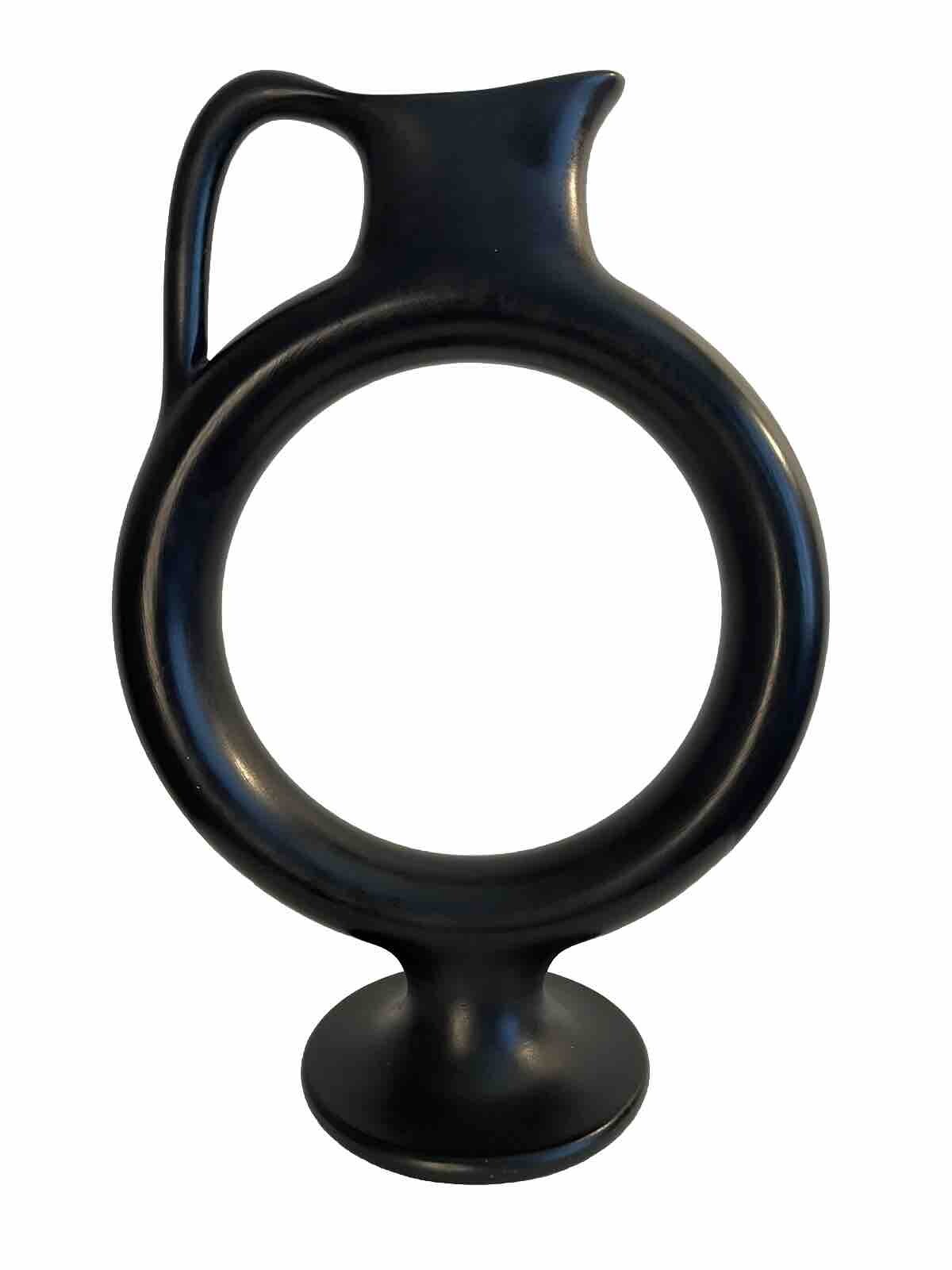 Paolo Golia Italian Black-Fired Ewer Studio Art Pottery