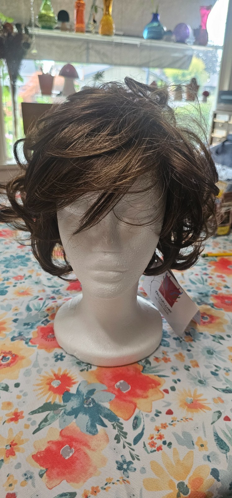 NWT Tressallure Charlotte Honey Bean Brown Synthetic Wig Textured Bob