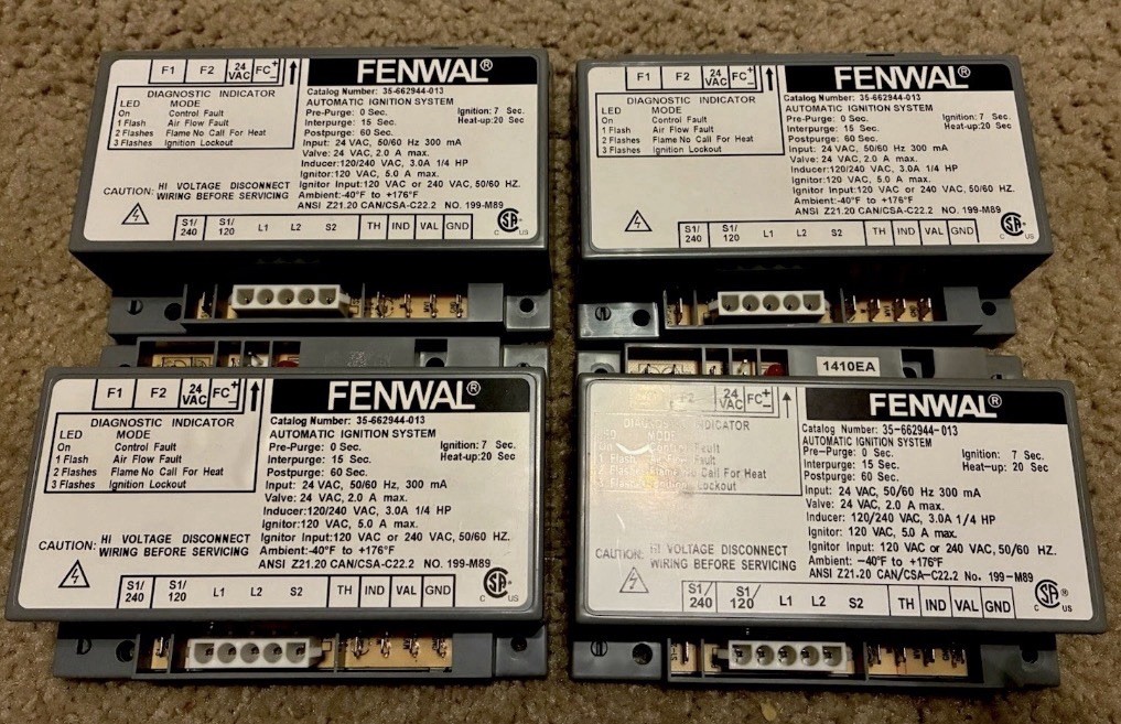 4x Fenwal 35-662944-013 24 VAC Automatic Ignition Systems for Pentair MasterTemp