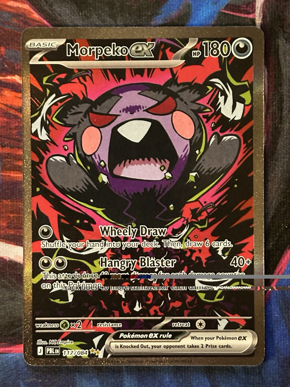 Pokémon Morpeko ex 117/084 Pitch Black SIR Full Art Grade 10 Contender
