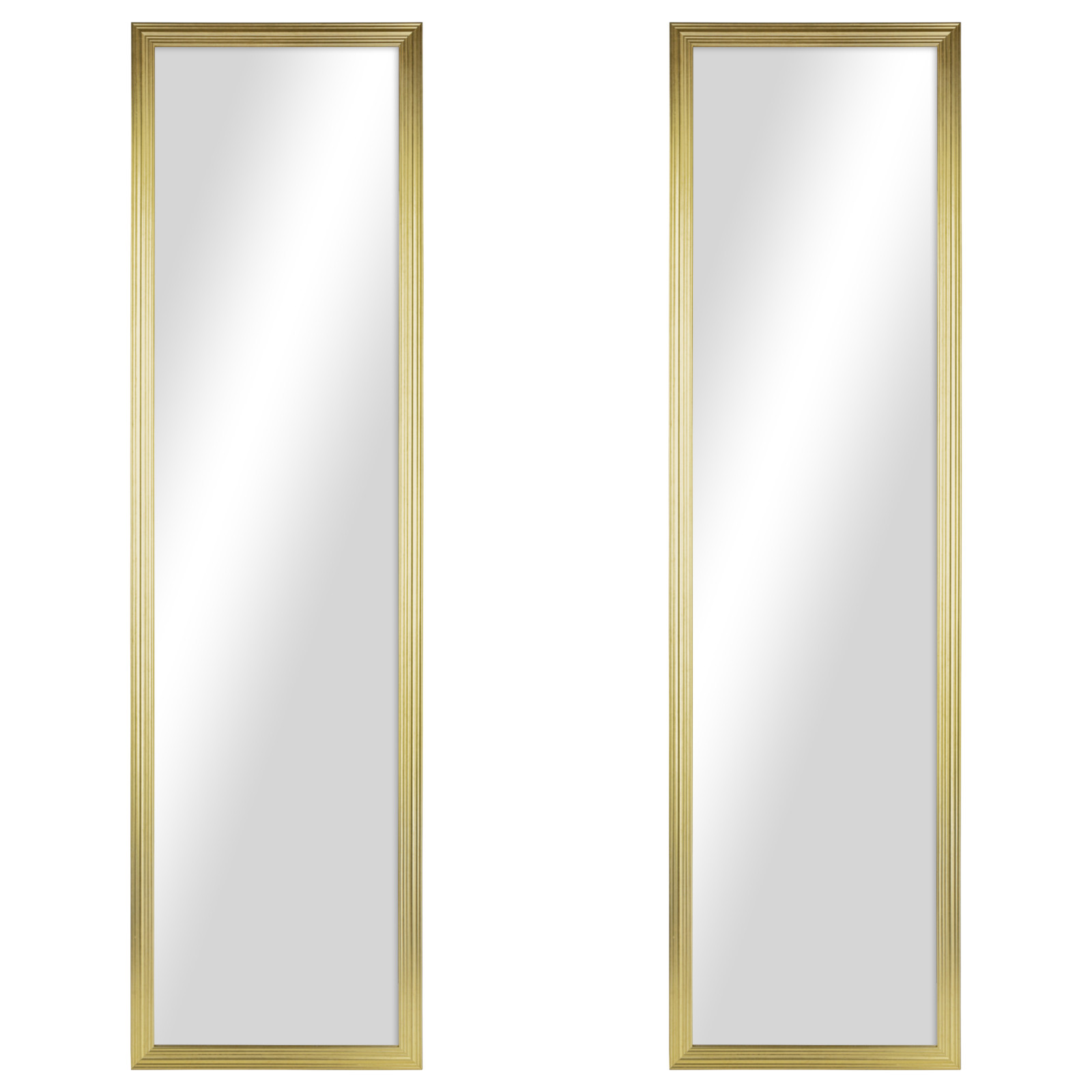 Mainstays Gold Rectangle Full-Length Wall or Door Mirror 2-Pack 13.5 x 49.5