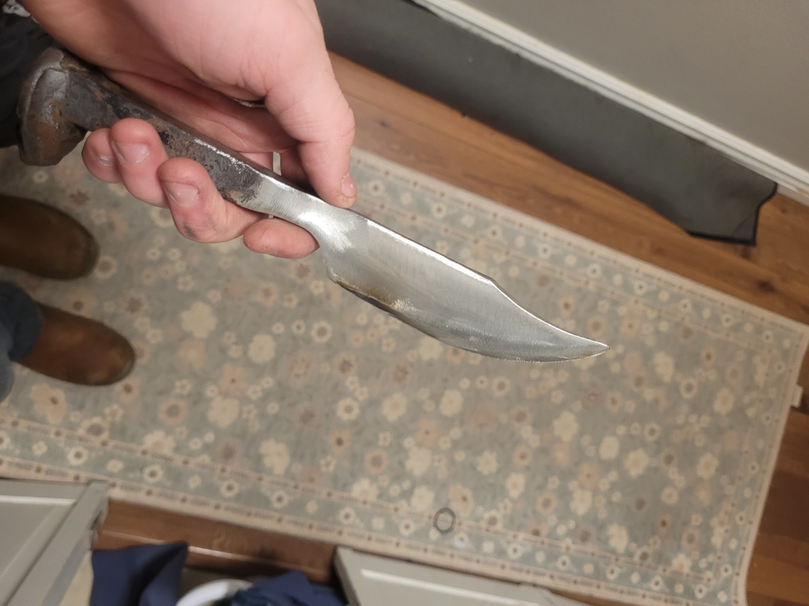 Railroad Spike Hand-Forged Knife Railroad Spike Hand-Forged Knife